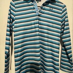 Striped Blue and White Long Sleeve Shirt